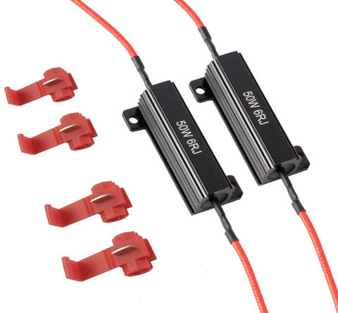 50W 6ohm Load Resistors for Fix LED Bulb Fast Hyper Flash Turn Signal Blink Error Code