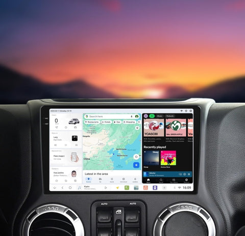 Car Radio Upgrade for JEEP Wrangler JK 07-18 Car Stereo w/Carplay & Android Auto 10.36 -IncH Touch Screen Multimedia 8-Core 4+64G Head Unit