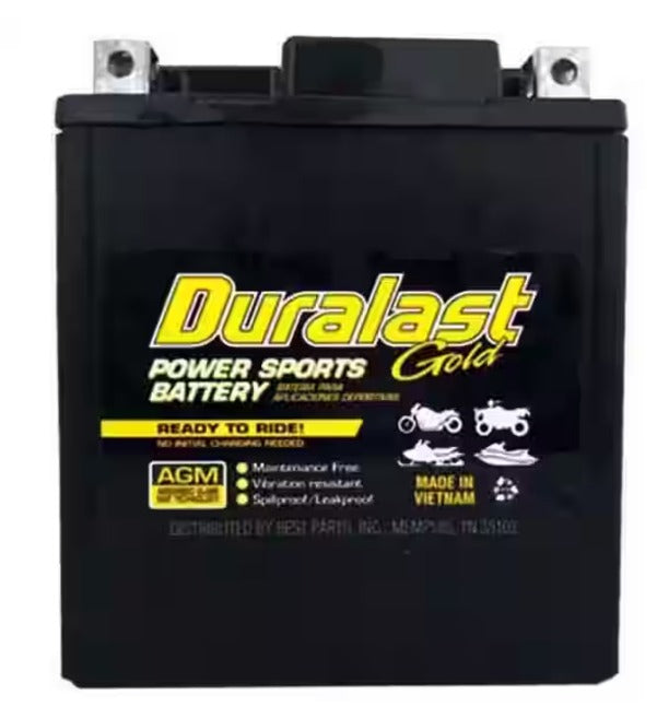 Duralast Gold Group BTX7L-BS AGM Ready-to-Ride Power Sport Battery 100 CCA