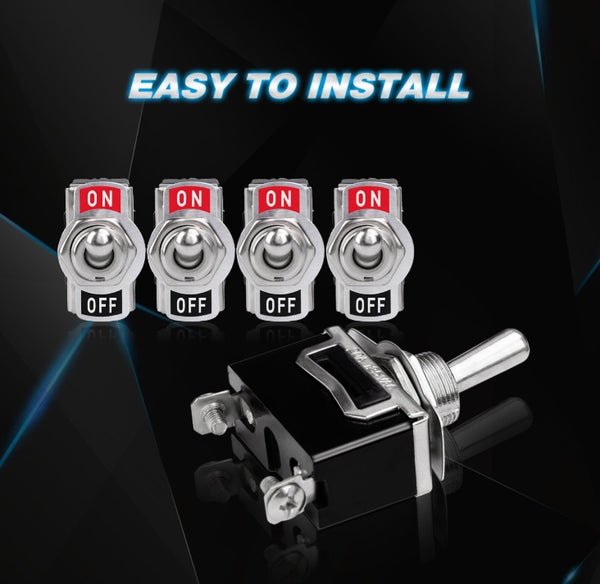 5Pack 2Pin ON/OFF SPST Toggle Switch