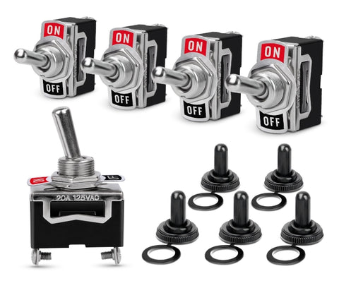 5Pack 2Pin ON/OFF SPST Toggle Switch