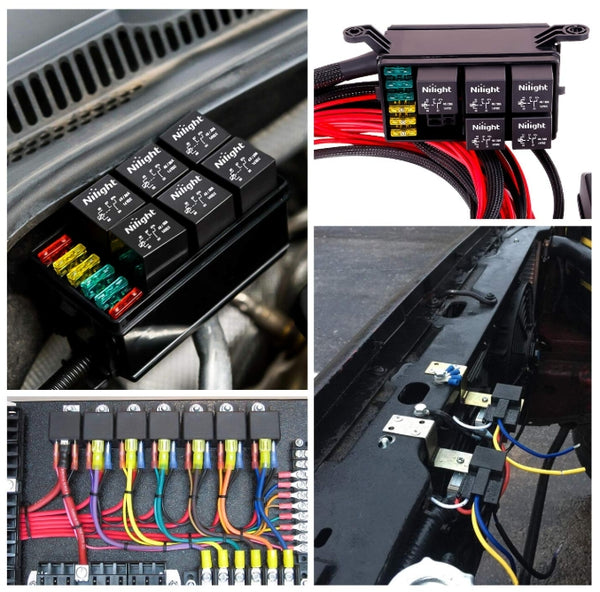 10 Pack SPDT Bosch Style Electrical 12V 30/40 Amp 5-Pin Relays Switch