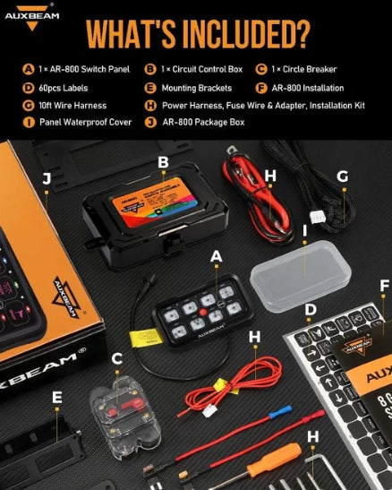 AR-800 RGB Switch Panel with APP, Toggle/ Momentary/ Pulsed Mode Supported (One-Sided Outlet)