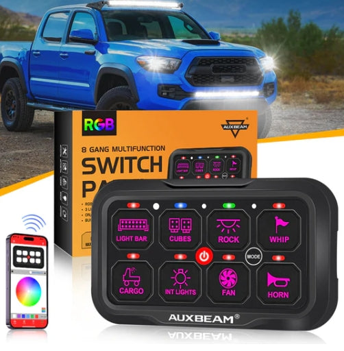 AR-800 Multifunction RGB Switch Panel with Bluetooth Controlled & 47 Inch Extension Cable(Optional) for Toyota Tacoma