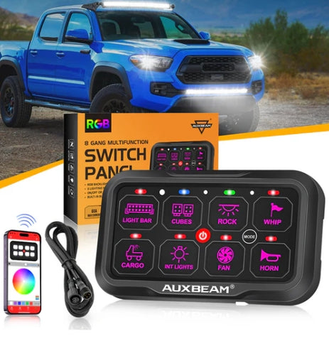 AR-800 Multifunction RGB Switch Panel with Bluetooth Controlled & 47 Inch Extension Cable(Optional) for Toyota Tacoma
