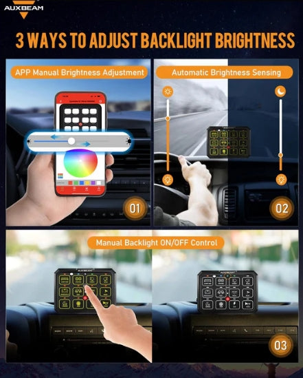 AC Series 8/12 Gang RGB Switch Panel with APP & Remote Control, Toggle/ Momentary/ Pulsed Mode Supported