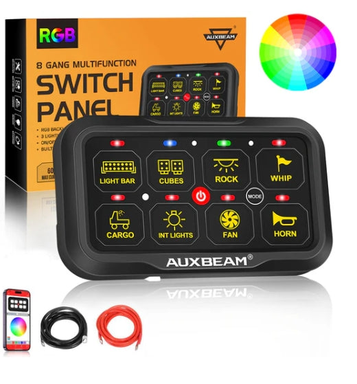 AR-820 RGB Switch Panel with APP, Toggle/ Momentary/ Pulsed Mode Supported (Two-Sided Outlet)