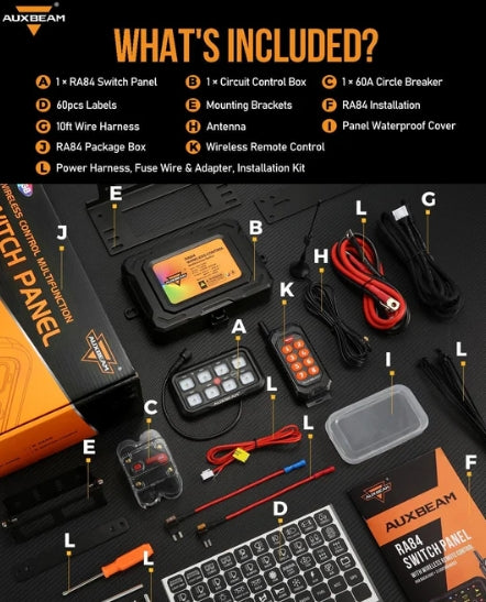 RC Series RC-800 RGB Switch Panel with Remote Control, Toggle/ Momentary/ Pulsed Mode Supported (One-Sided Outlet)