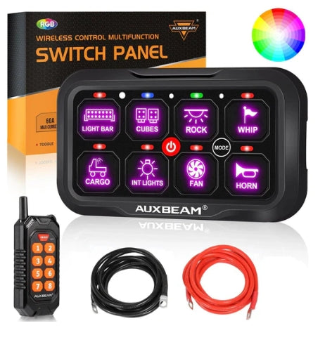 RC Series RC-800 RGB Switch Panel with Remote Control, Toggle/ Momentary/ Pulsed Mode Supported (One-Sided Outlet)
