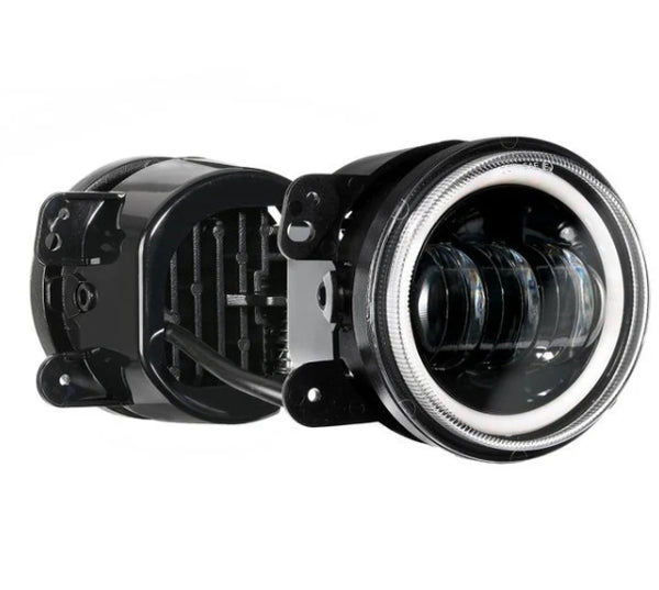 (2pcs/set) 4 Inch LED Fog Lights with DRL & Amber Turn Signal For Jeep Wrangler JK 2007-2017 Front Bumper Lamp