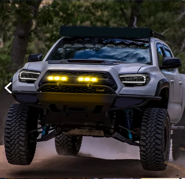 6.5" 60W Amber Side Shooter Quadruple Row Spot/Flood LED Light Bars (Pair)