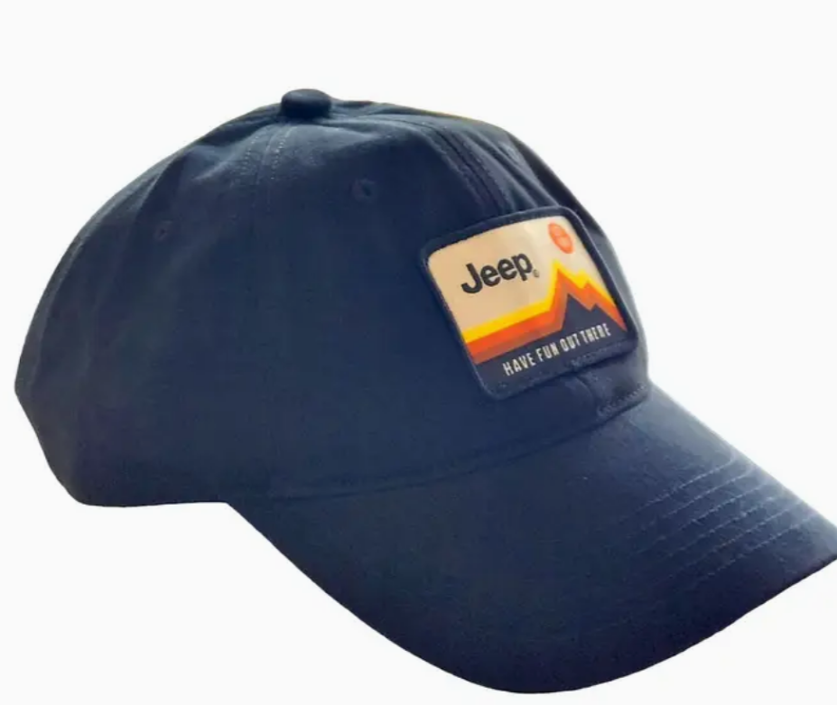 Hat - Jeep Have Fun Out There Patch Garment Washed Black