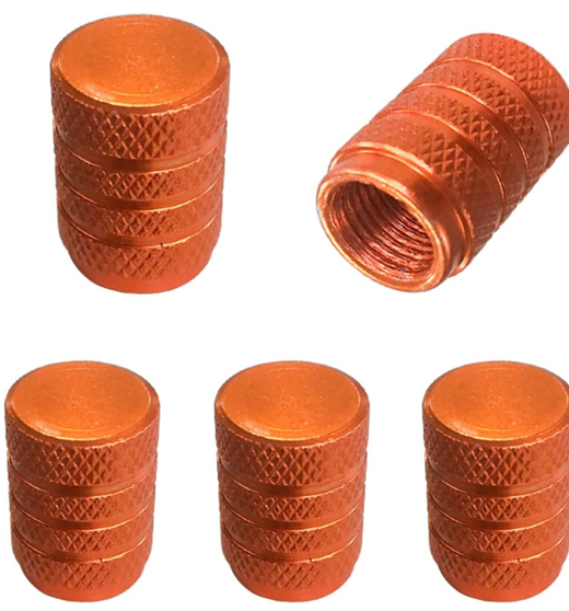 5 PACK Car Tire Valve Stem Caps, Aluminum Tire Air Cap Set, Dust Proof & Corrosion Resistant Stem Covers, Universal Car Accessories for SUV Bike Bicycle Truck Motorcycle