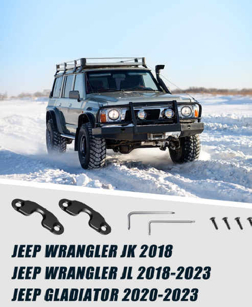 Upgraded Aluminum Alloy Sun Visor Repair Kit for Jeep, Veharvim Heavy Duty Sun Visor Clip Compatible with Jeep Wrangler JK 2018/ JL/Wrangler 2018-2023/ Gladiator 2020-2023