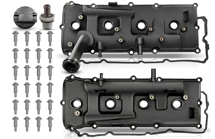 A-Premium Engine Valve Cover with Gasket & Oil Filler Cap & Bolts Compatible with Nissan Pathfinder 2008-2012, Titan Armada 2007-2015, NV2500 NV3500 2012-2017 & Infiniti QX56 2007-2010, V8 5.6L