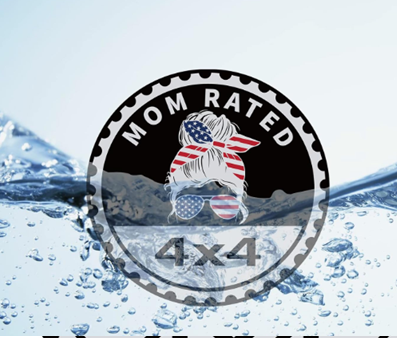 Mom Badge Rated Car Emblem, 4 x 4 Metal Automotive Badge 3D Metal Car Badges Emblems Round Emblem Decals Car Badge Decals Stickers Compatible with Jeep Wrangler Vehicles Trucks SUV