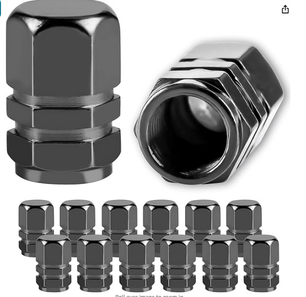 JUSTTOP Car Tire Valve Stem Caps, 12pcs Air Caps Cover, Universal for Cars, SUVs, Bike, Trucks and Motorcycles-Purple