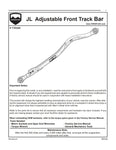 Teraflex 1753420 Alpine IR Front Adjustable Track Bar for 18-23 Jeep Wrangler JL & Gladiator JT with 0-6in Lift