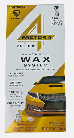 Rust‑Oleum Factor 4 Synthetic Wax System (Full Kit with Bonus Detail Spray)