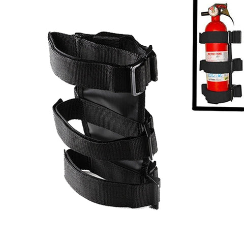 Xprite Black Interior Roll Bar Cage Fire Extinguisher Holder Carrier