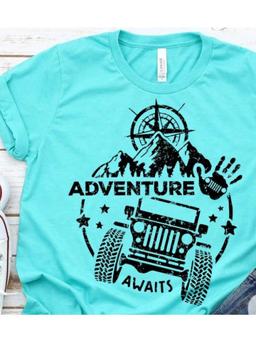 Adventure Awaits Jeep Graphic Tee