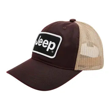 Hat - Jeep Coated Chino Twill Patch - Snazzberry/Khaki