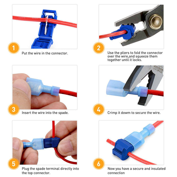 100Pcs Quick Splice Wire Terminals