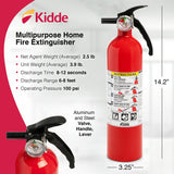 Kidde Multipurpose Home Fire Extinguisher, UL Rated 1-A:10-B:C, Model KD82-110ABC