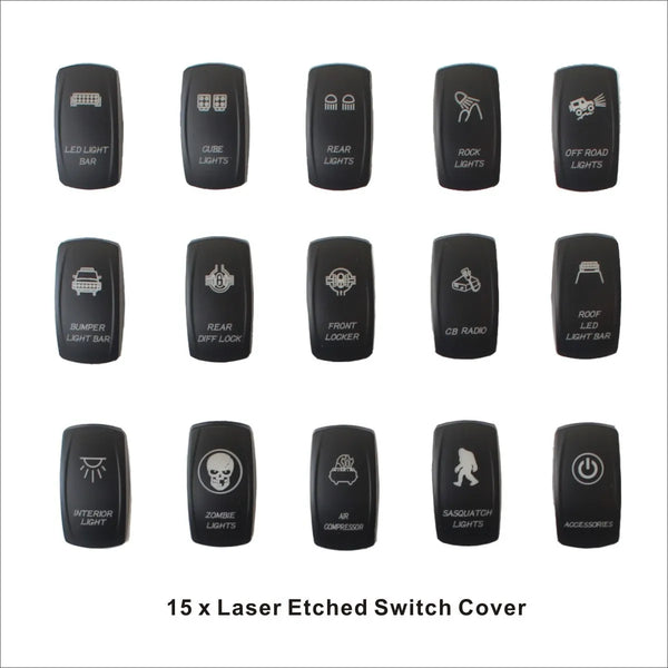 8 Switch Control System for Jeep Wrangler JK Blue Backlight