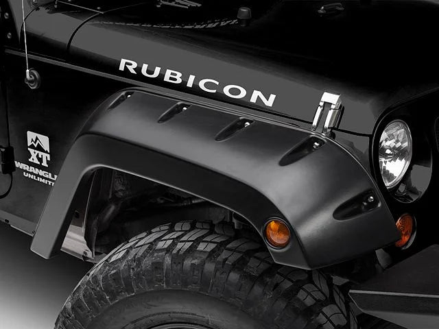 Bushwacker Factory Width Pocket Style Fender Flares;front and  Rear (07-18 Jeep Wrangler JK 4-Door)