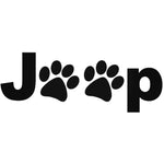 Jeep logo with dog paw- Sticker