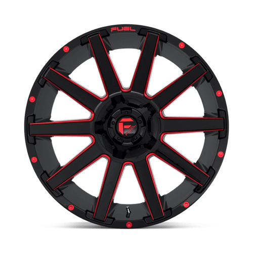 Fuel Wheels Contra Gloss Black with Red Tinted Clear 6-Lug Wheel; 20x9; 20mm Offset (15-20 F-150)
