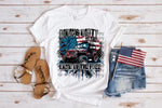Riding Dirty Jeep 4th of July Bleached Tee