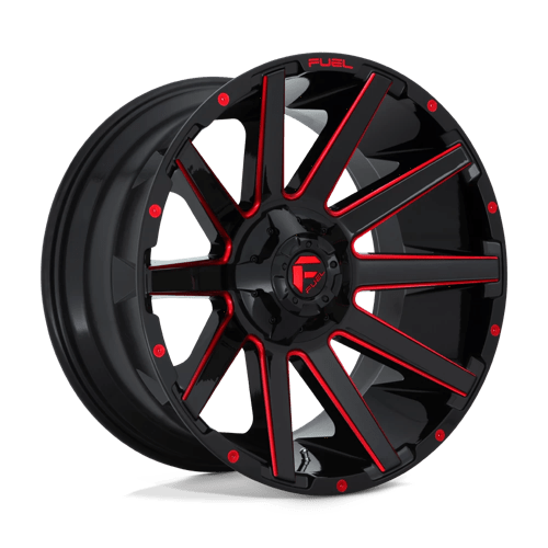 Fuel Wheels Contra Gloss Black with Red Tinted Clear 6-Lug Wheel; 20x9; 20mm Offset (15-20 F-150)