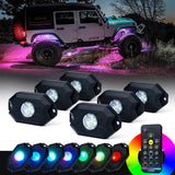 Xprite® DL-RL-G3-6PC - Victory Series Remote Controlled Multico Rock Lights