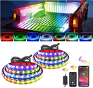 60 Inch 180Leds RGBIC APP RF Remote Control LED Bed Light Strip 2PCS