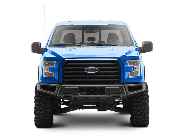 Raptor Style Front Bumper; Matte Gray (15-17 F-150, Excluding Raptor)