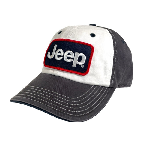 Hat - Jeep Richardson Chino Twill Patch - White/Charcoal/Navy