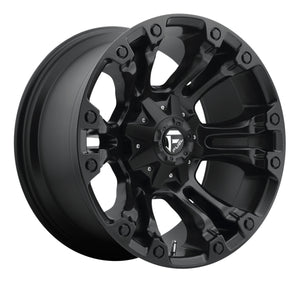 Fuel® Off-Road D560179026 Vapor Wheel In 17x9 with 4.50in Backspace Matte Black for 07-25 Jeep Wrangler JK, JL, & Gladiator JT
