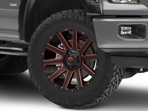 Fuel Wheels Contra Gloss Black with Red Tinted Clear 6-Lug Wheel; 20x9; 20mm Offset (15-20 F-150)