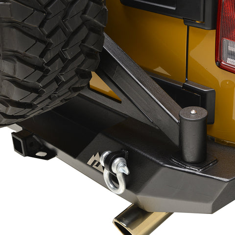 Paramount Automotive 51-0395 Rear Bumper with Tire Carrier for 07-18 Jeep Wrangler JK