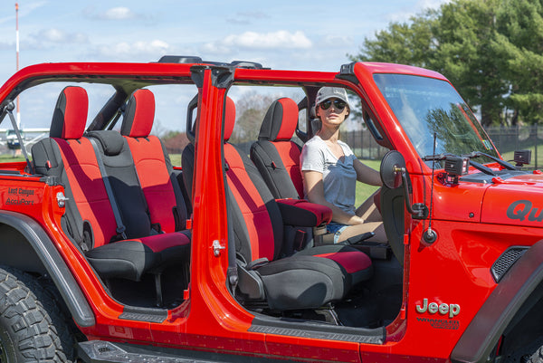 Quick Release Mirrors with Round Head for 18-24 Jeep Wrangler JL & Gladiator JT