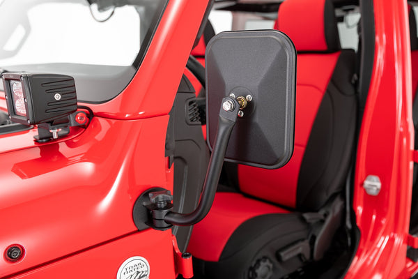 Quick Release Mirrors with Square Head for 18-23 Jeep Wrangler JL & Gladiator JT