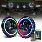 7" RGB Headlights with Chasing Halo | Exhibit Series
