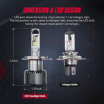 2X H13 9008 LED Headlight bulbs Hi/Lo Beam 70W 6500K For Ford F-150 F-250 F-350