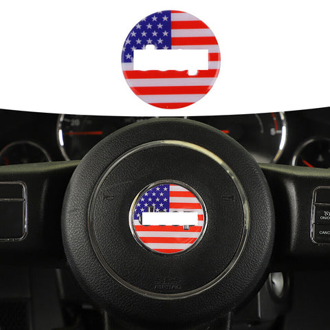 USA Flag Steering Wheel Center Decorative Covers
