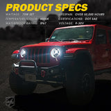 Xprite Headlights Jeep Wrangler JL / Gladiator JT (2018-2023) X-Pro CREE LED Dark Bat Series w/ DRL