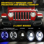 Xprite Headlights Jeep Wrangler JL / Gladiator JT (2018-2023) X-Pro CREE LED Dark Bat Series w/ DRL