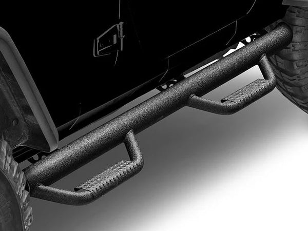 Smittybilt Nerf Side Step Bars; Textured Black (07-18 Jeep Wrangler JK 4-Door)