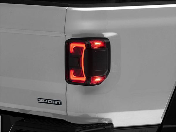 Renegade Series Sequential LED Tail Lights; Black Housing; Smoked Lens (20-24 Jeep Gladiator JT w/ Factory Halogen Tail Lights)